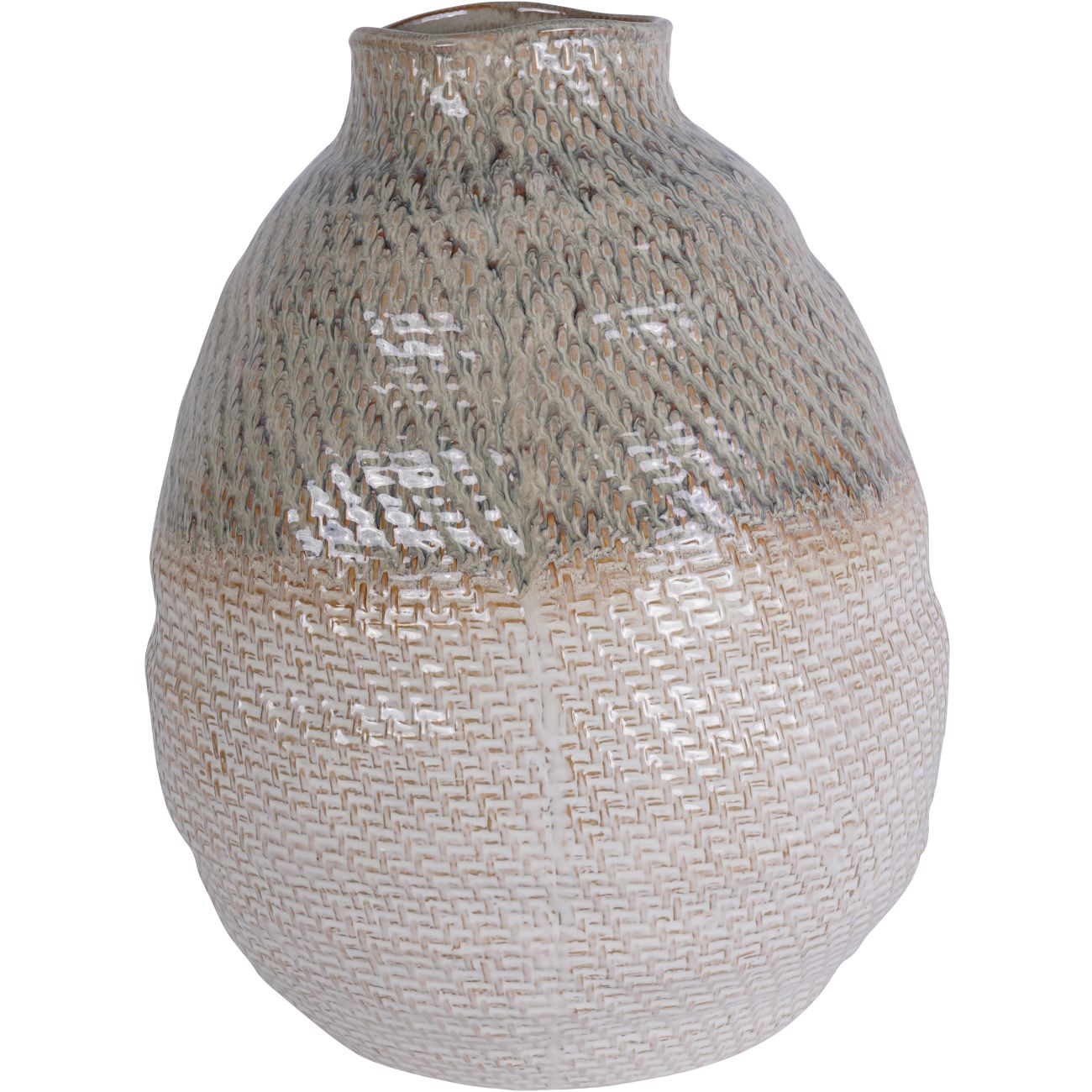 Ceramic Woven Ombre Vase | Extra Large